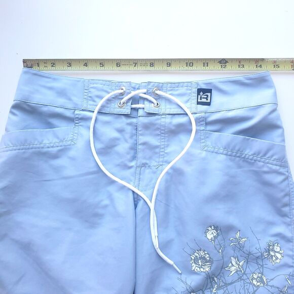 Immersion Research Board Shorts Women 2 Blue Floral 10" Kayak Paddle Swim Beach - Picture 6 of 8